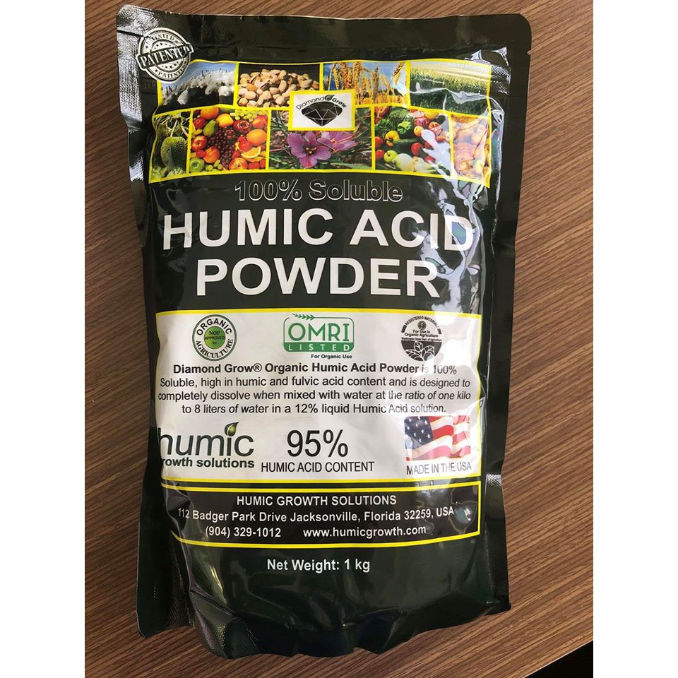 Phân bón kích rễ Humic Acid Powder NK trực tiếp từ Mỹ 1kg