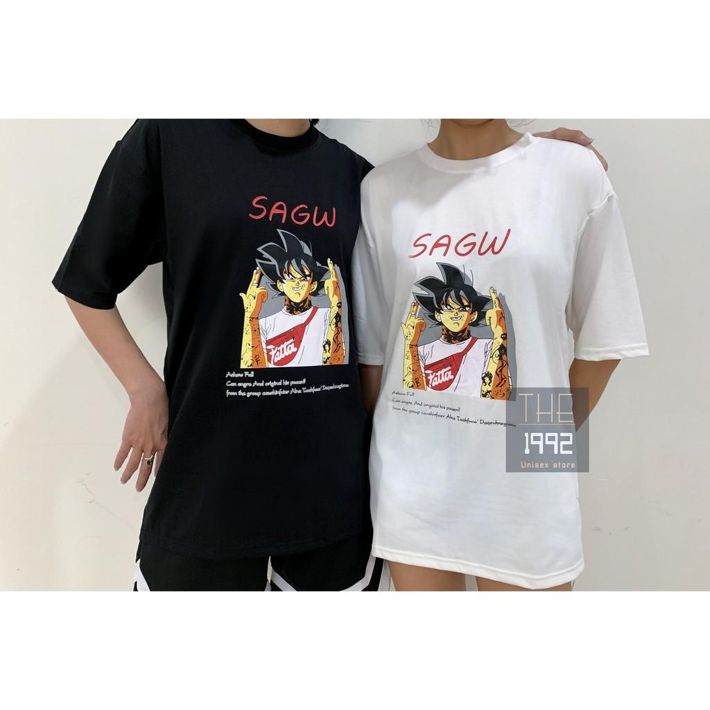 Áo thun áo phông tay lỡ Unisex SAGW 2 màu full size M L XL THE 1992