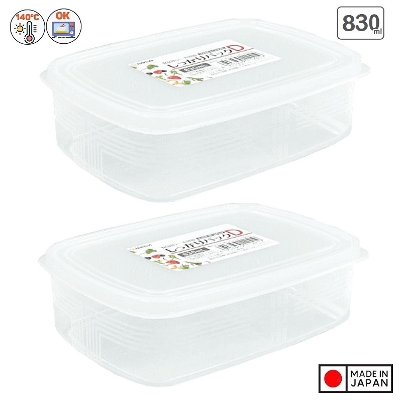 Hộp đựng thực phẩm chữ nhật Pack D 830ml - Hàng Nội Địa Nhật Bản