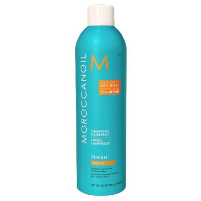 Gôm xịt giữ nếp linh hoạt Moroccanoil Finish Strong 330ML/480ML + Kèm gội xã gói Karseell Mini 15ml*2