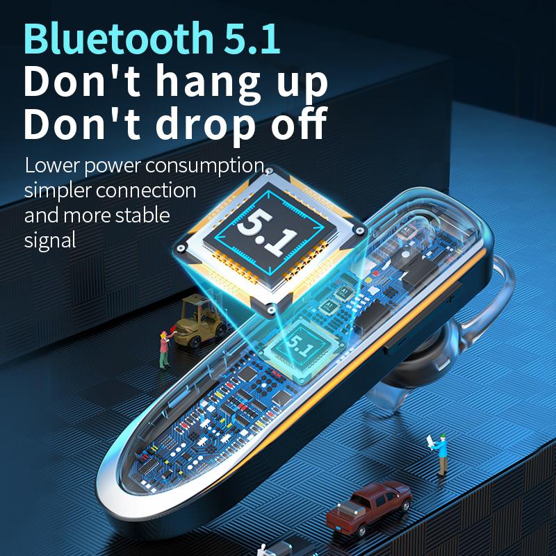 Kinh Doanh Bluetooth Tai Nghe Đôi MIC Giảm Ồn 130MAh Pin Dung Lượng Lớn Chống Nước Không Dây Tai Nghe Nhét Tai