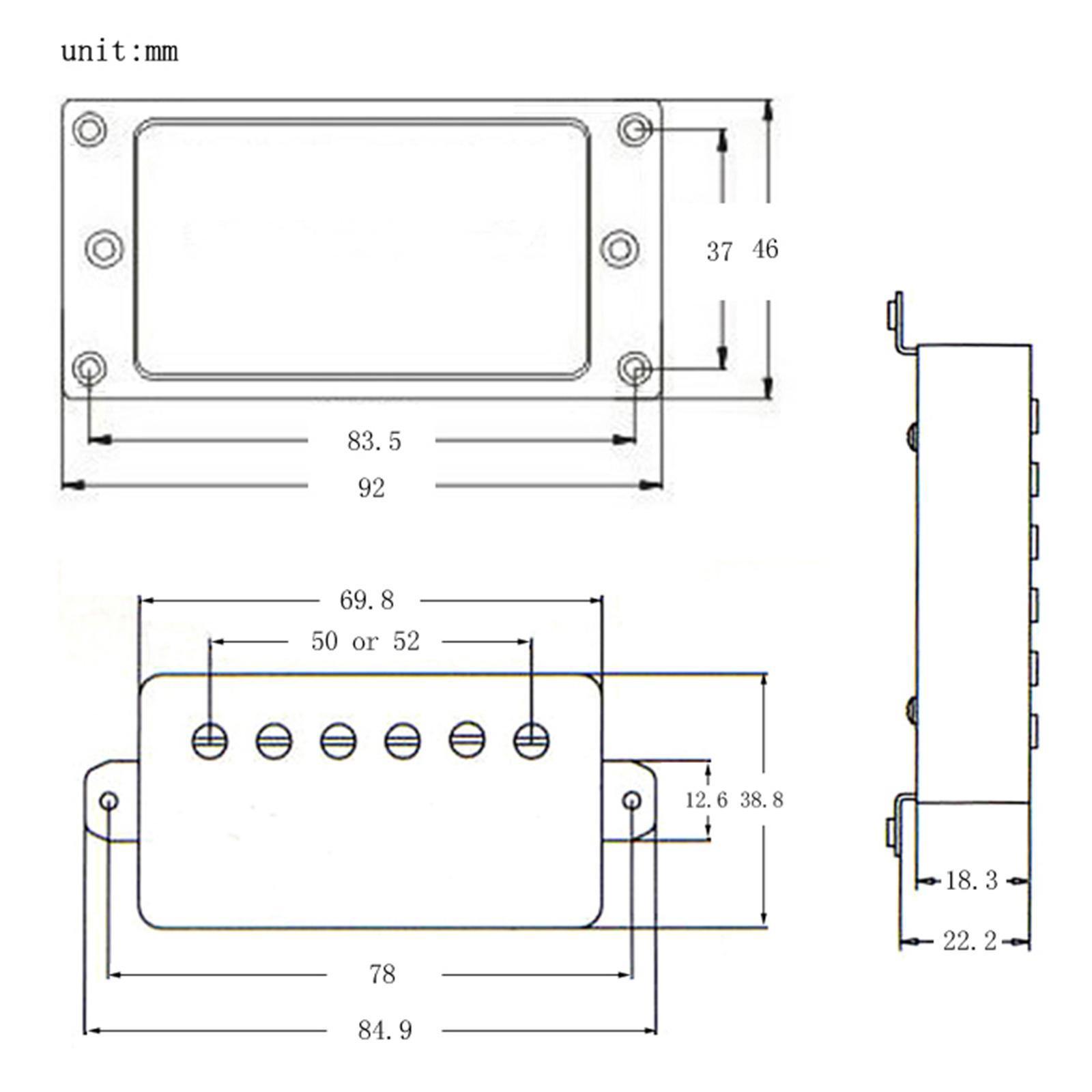 Pro Double Coil Pickup Part 5.2cm, Electric Guitar Neck Bridge Pickup, Guitar Neck Pickup Gear Tools for LP Guitar, Electric Guitar Supplies