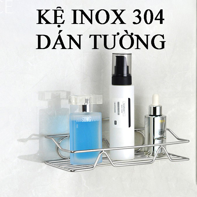 Kệ Inox 304 Dán Tường Để Đồ Nhà Tắm Nhà Vệ Sinh Tiện Dụng