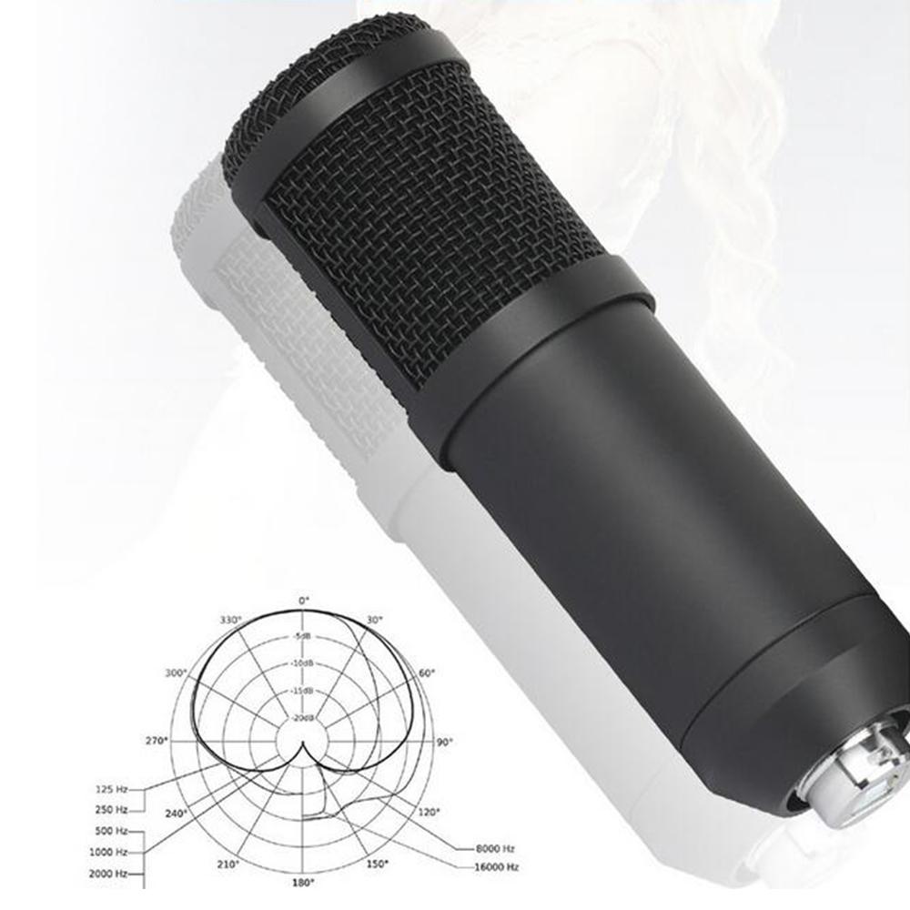 Bộ micrô ngưng tụ ghi âm trong phòng thu với giá đỡ sốc có thể điều chỉnh được bằng tay kéo