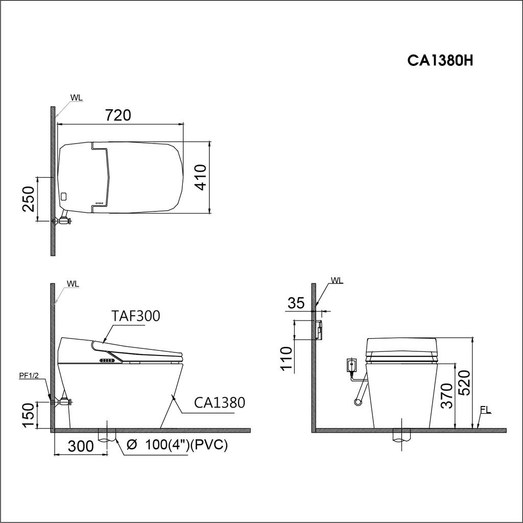 Bàn Cầu Điện Tử - CA1380H