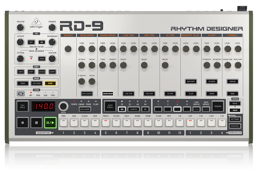 Behringer RHYTHM DESIGNER RD-9 Drum Machines-Hàng Chính Hãng