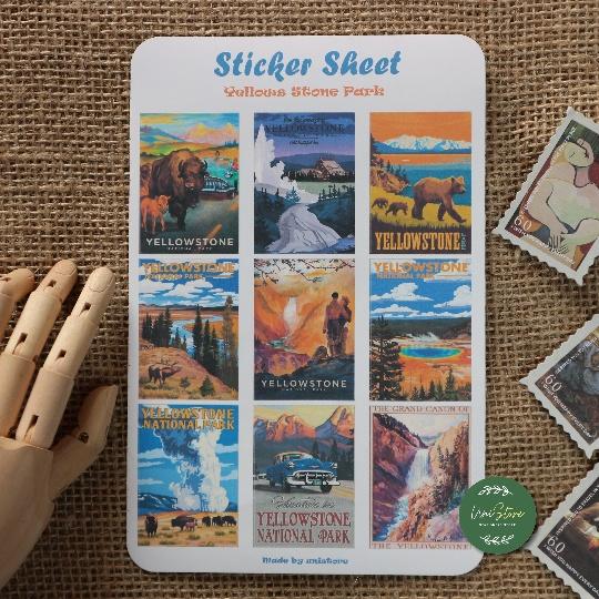 Sticker sheet yellow stone - sticker dán, trang trí sổ nhật kí, sổ tay | Bullet journal sticker - uni027