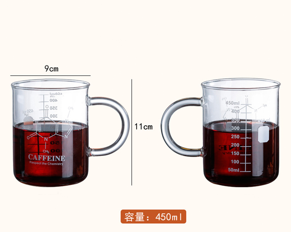 Ly Thủy Tinh Có Vạch Chia Định Lượng 450ml