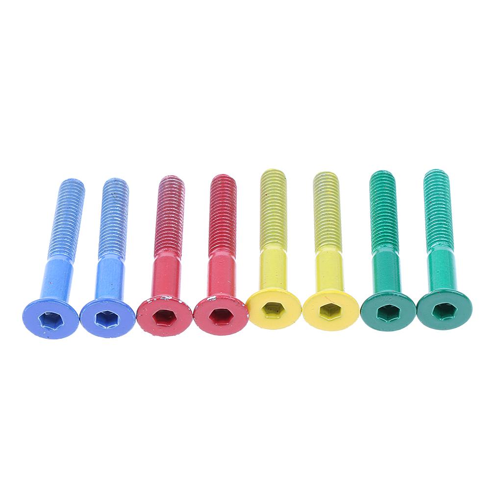 8pcs Replacement Skateboard Truck Hardware Set Longboard Screws Bolts Nuts
