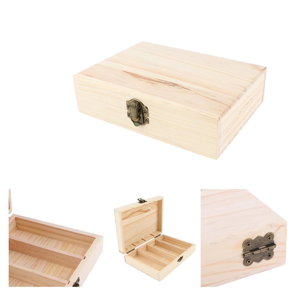 4 Slots Essential Oil Wooden Box Storage Case Large Organizer for 30ML Oil Best for Keeping Your Oils Safe