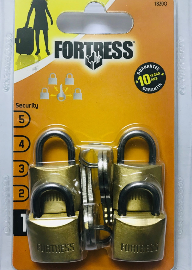 Bộ 4 khóa Vali Du Lịch Fortress- 1820Q