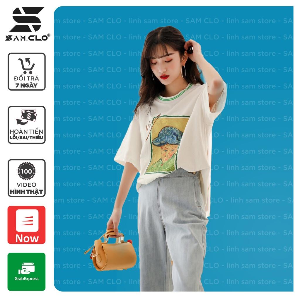 Áo thun tay lỡ nữ SAM CLO freesize phông form rộng dáng Unisex - mặc cặp, nhóm, lớp in hình CẬU BÉ LÍNH