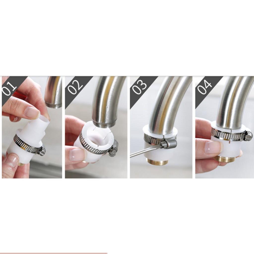 VÒI NƯỚC RỬA BÁT INOX TĂNG ÁP XOAY 360 ĐỘ - Tặng LAU BẾP ĐA NĂNG! 206797
