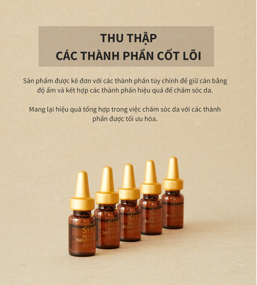 Tinh chất phục hồi trẻ hóa da - hạn chế nếp nhăn Rodin Sho Recovery Timeless Ampoule