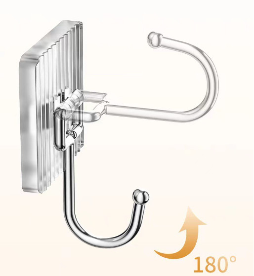 Móc Treo Đồ Siêu Dính Trong Suốt Gắn Tường Họa Tiết Vân Sọc Sang Trọng