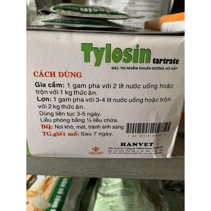 10g Tylosin - hen, viêm phổi, sưng phù đầu, vảy mỏ trên gà, vịt, ngan, cút, heo