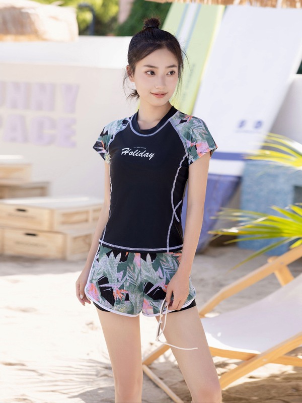 ĐỒ Bơi Nữ Rời Đùi Ngắn Tay Che Bụng