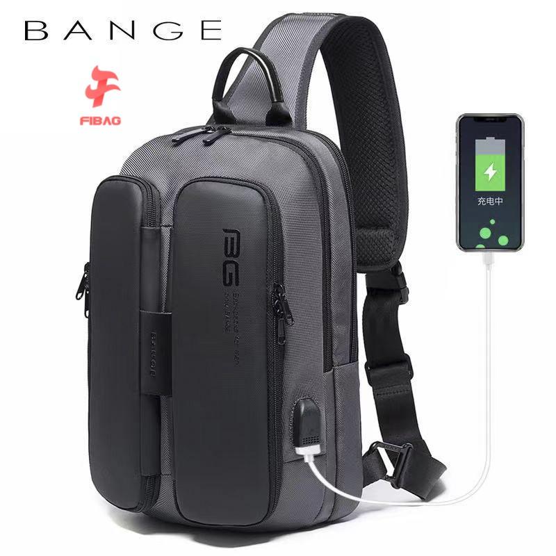 Túi Đeo Chéo Nam + USB BANGE FI18 (CHEST BAG) Cao Cấp - Chống Thấm Nước - Chính Hãng