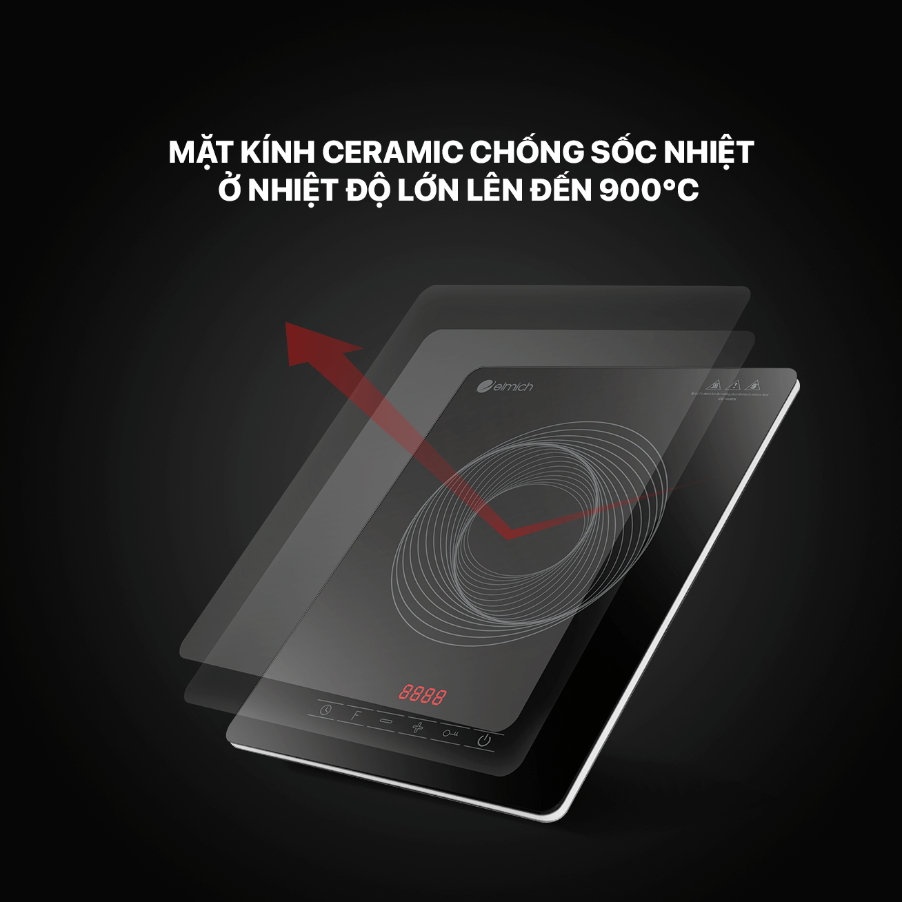 Bếp Điện Từ Cao Cấp Elmich ICE-1828OL 2100W, Hàng Chính Hãng, Tiết Kiệm Điện, Cảm Ứng - JoyMall