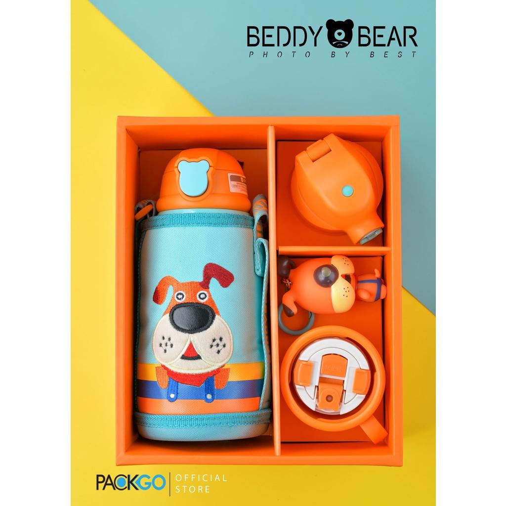 Bình giữ nhiệt cho Bé Trai hoặc Gái Chính hãng 100% BEDDYBEAR phù hợp Bé từ 2 tuổi trở - Dung tích 600 ml - 3 Nắp thay thế - Bảo hành 2 năm chính hãng Beddy Bear