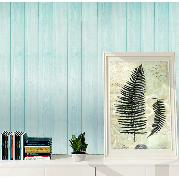 Cuộn 5m Decal Giấy Dán Tường VÁN XANH SỌC