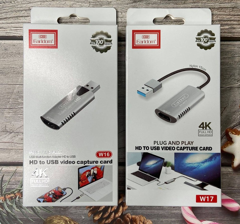 Thiết bị chuyển đổi chân HDMI qua USB 3.0 Earldom ET-W17 chuyên dùng ghi lại hình ảnh, chụp hình, live stream,thiết kế nhỏ gọn, dễ dàng sử dụng cho Laptop,PC,Macbook,điện thoại,PS4/3 Xbox one/360,thiết bị y tế, nội soi, siêu âm- Hàng Chính Hãng