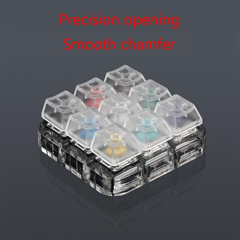 HSV 9 Key Caps Translucent Keycaps Testing Tool Gateron MX Switches Keyboard Tester Kit G Shaft Clear Keycaps Sampler PCB Mechanical Keyboard