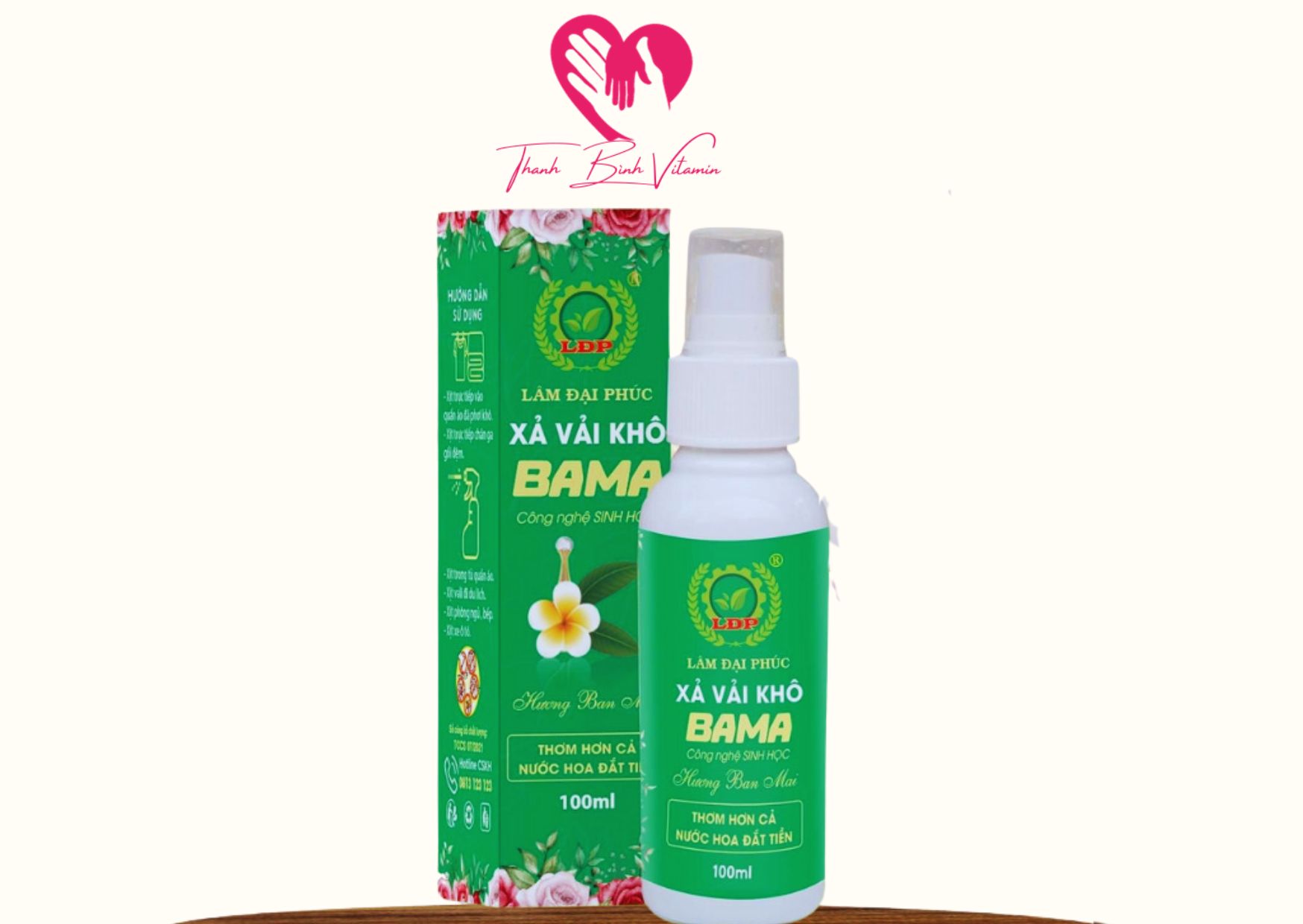 Chai Nước Xả Vải Khô Lâm Đại Phúc- Xịt Thơm Quần Áo Khử Mồ Hôi, Lưu Hương Lâu