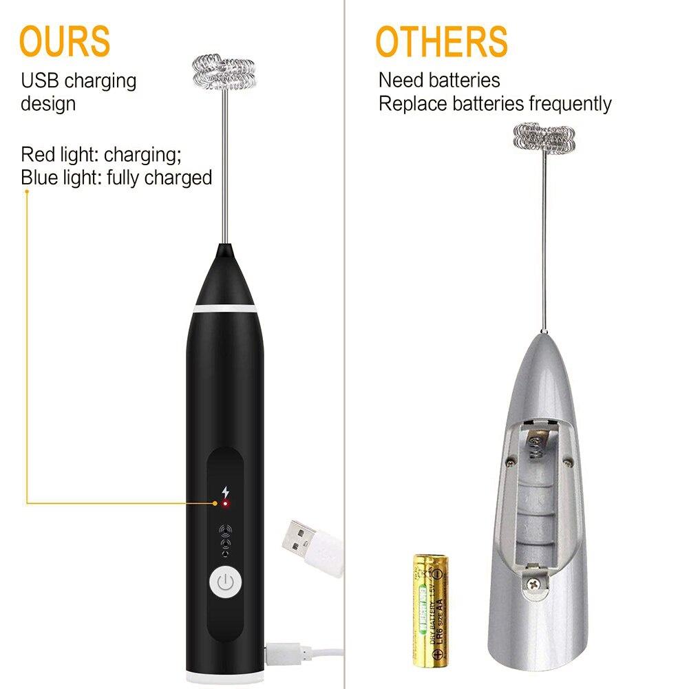 New USB Home Kitchen Tools automatic Eggbeater Manual Self Turning Stainless Steel Whisk Hand Mixer Blender Egg Tools