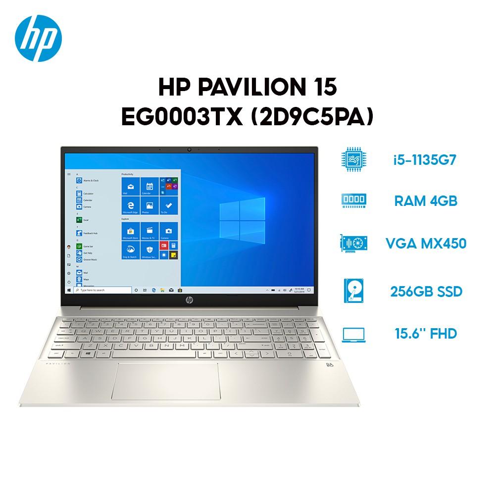 Laptop HP Pavilion 15-eg0003TX 2D9C5PA i5-1135G7 4GB 256GB MX450 15.6&quot; W10 Hàng Chính Hãng