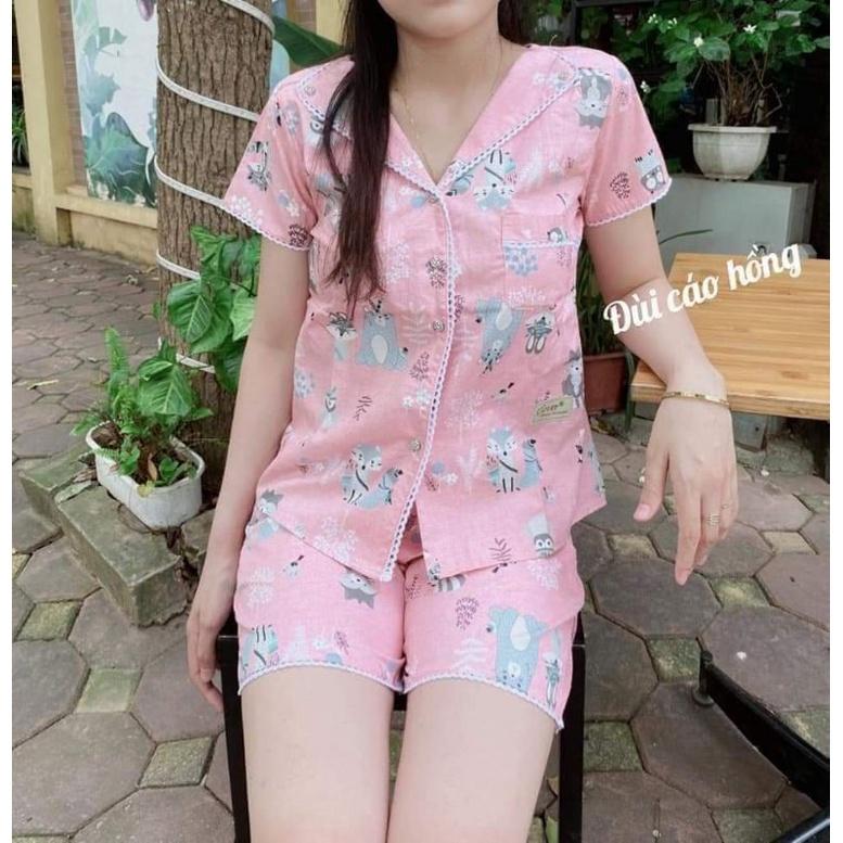 Đồ mặc nhà pizama thô hàn đẹp mát
