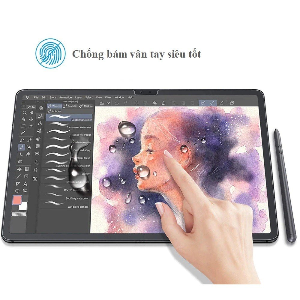 Dán Màn Hình Paper Like Film Dành Cho Xiaomi Pad 6 Chống Vân Tay Thao Tác Viết, Vẽ như trên giấy