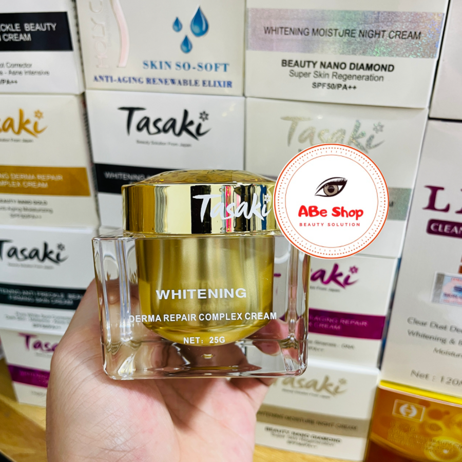 KEM TASAKI VÀNG - TRẮNG DA - NGỪA LÃO HÓA - PHỤC HỒI DA - WHITENING DERMA REPAIR COMPLEX CREAM 25G - BEAUTY NANO GOLD