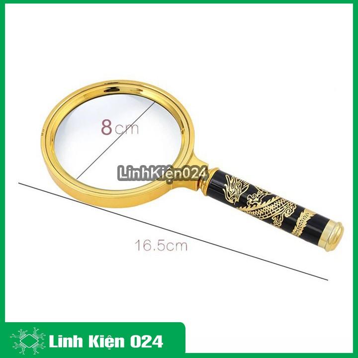Kính Lúp Cầm Tay Magnifier X4 Tiện Lợi Mạ Vàng