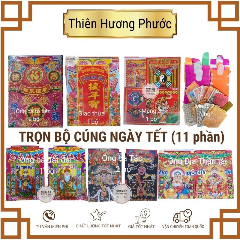 Cúng ngày tết 11 bộ từ 23 đưa Táo đến mùng 3 âm lịch