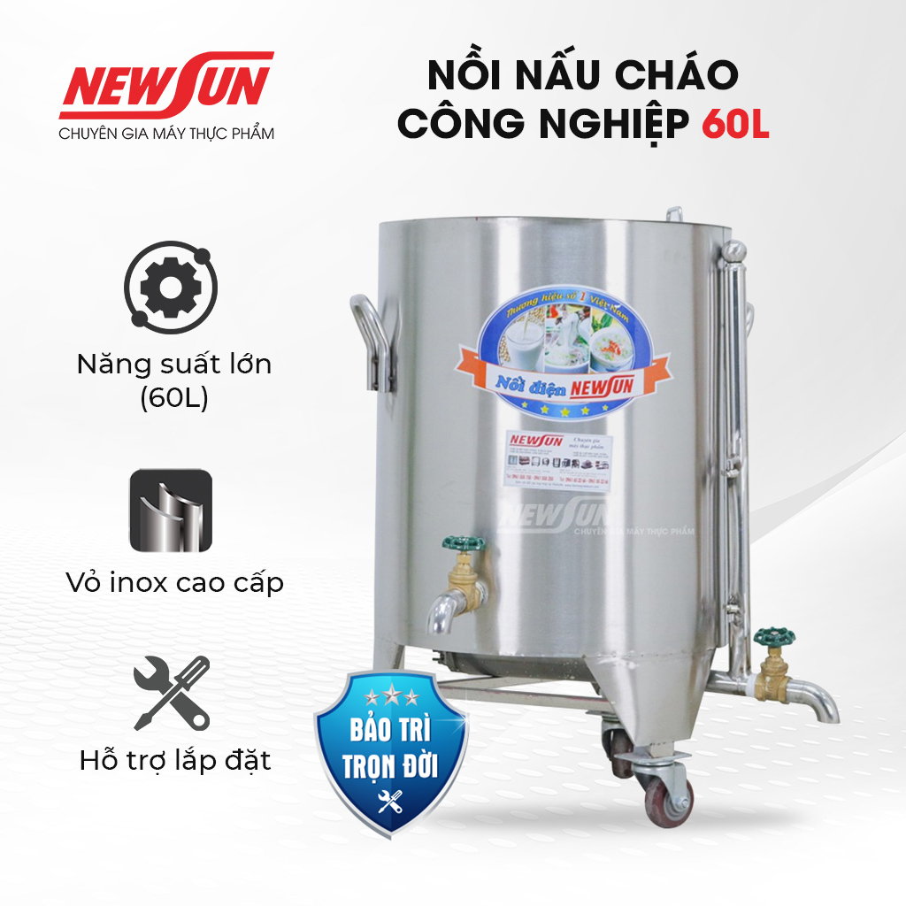 Nồi Nấu Cháo Công Nghiệp 60L