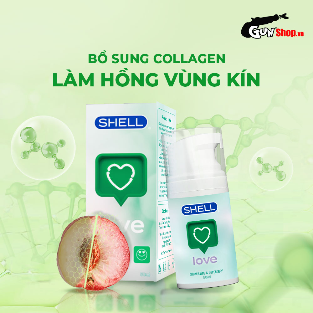 Gel bôi trơn tăng khoái cảm nữ Shell Love Green - Chai 50ml