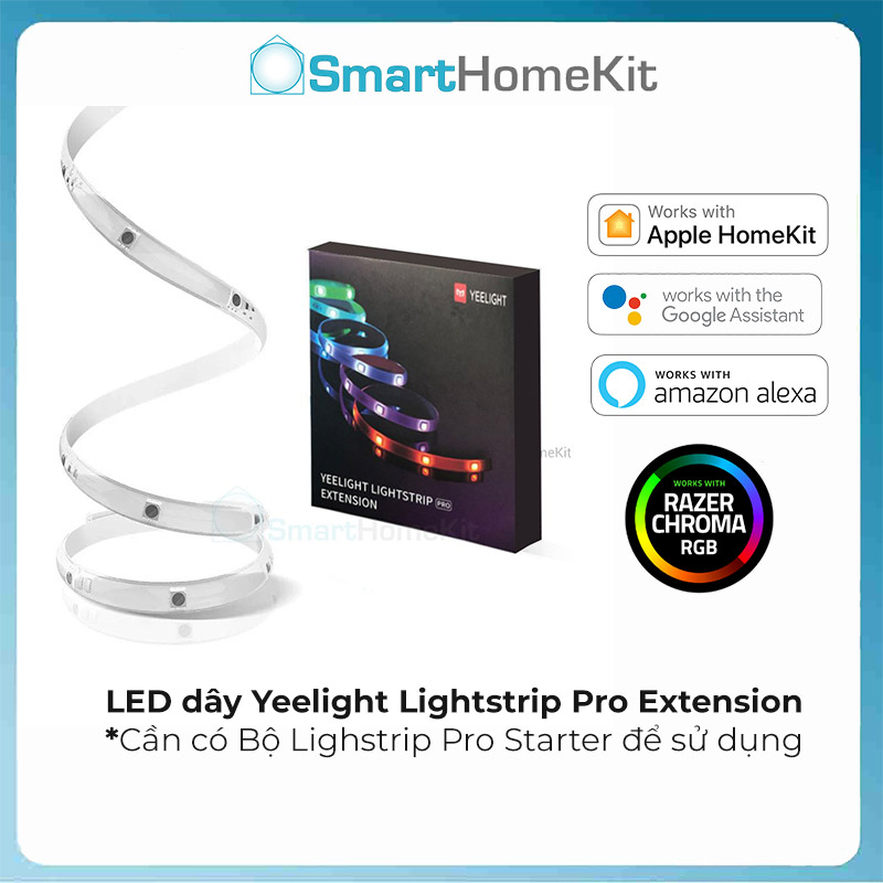 Bộ đèn LED dây RGB Yeelight Lightstrip Pro Extension 1M nối dài - Hàng Chính Hãng