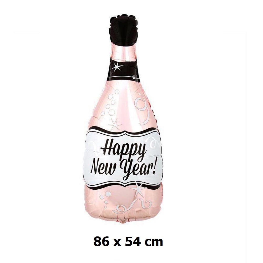 BONG BÓNG TRANG TRÍ NĂM MỚI HÌNH CHAI CHAMPAGNE