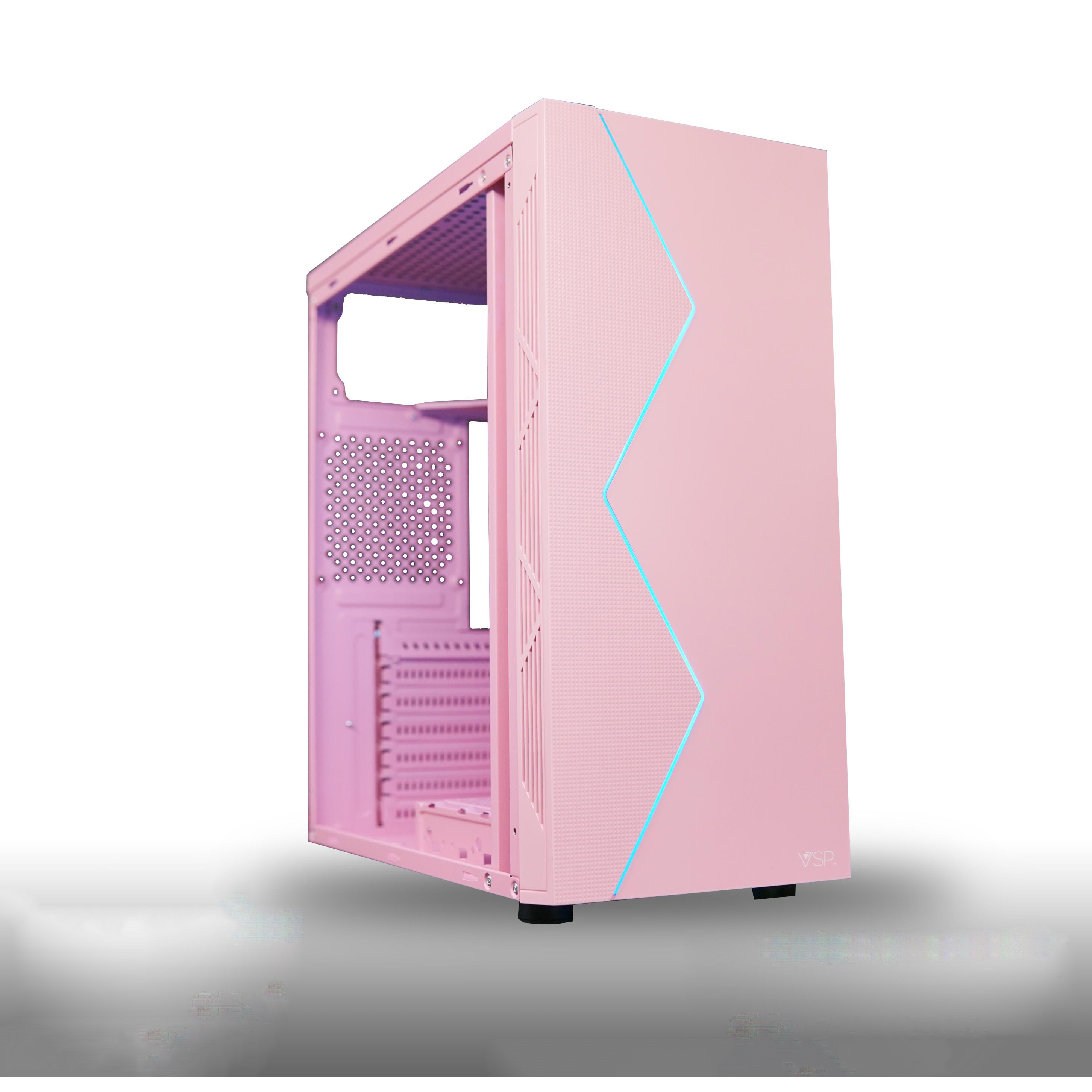 Vỏ Case Máy Tính VSP V3-603P Pink  (Màu Hồng) - Hàng Chính Hãng