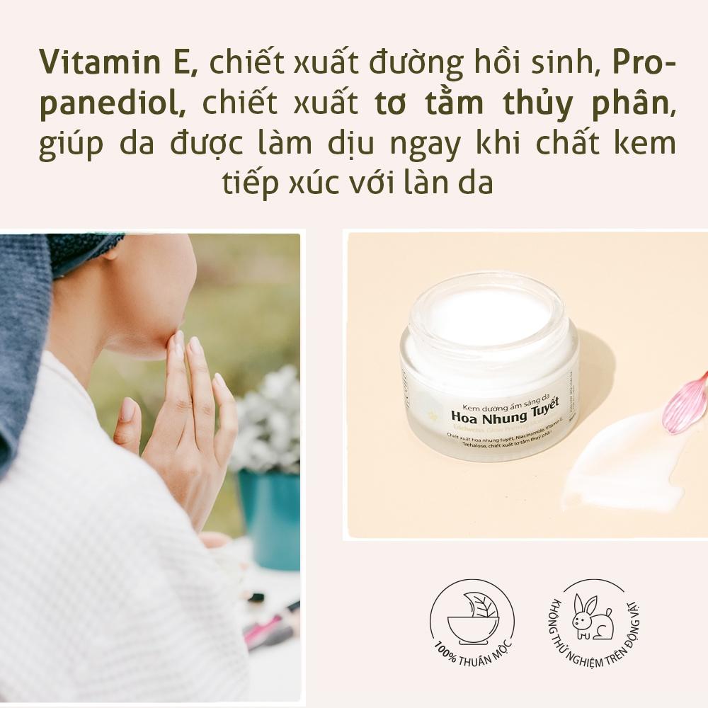 Kem Dưỡng Ẩm Sáng Da Cho Da Dầu Mụn Nhạy Cảm, Giảm Đốm Nâu Trên Da, Dưỡng Da Mềm Mịn, Cải Thiện Lỗ Chân Lông The Fleura