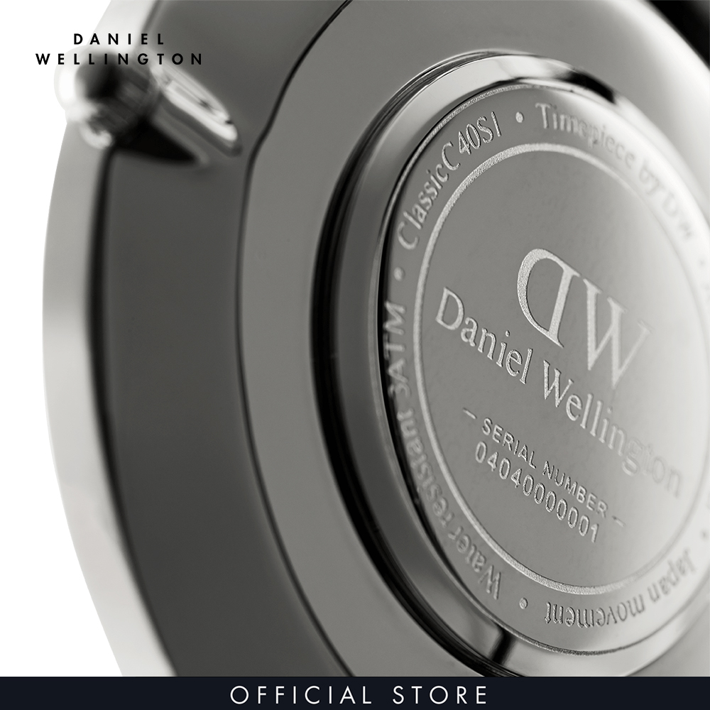 Đồng hồ Nam, Nữ Daniel Wellington dây vải nato - Classic Roselyn mặt đen - vỏ bạc