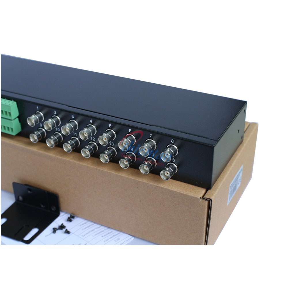 Bộ chuyển đổi cáp đồng trục sang cáp mạng lan 16 kênh bnc
