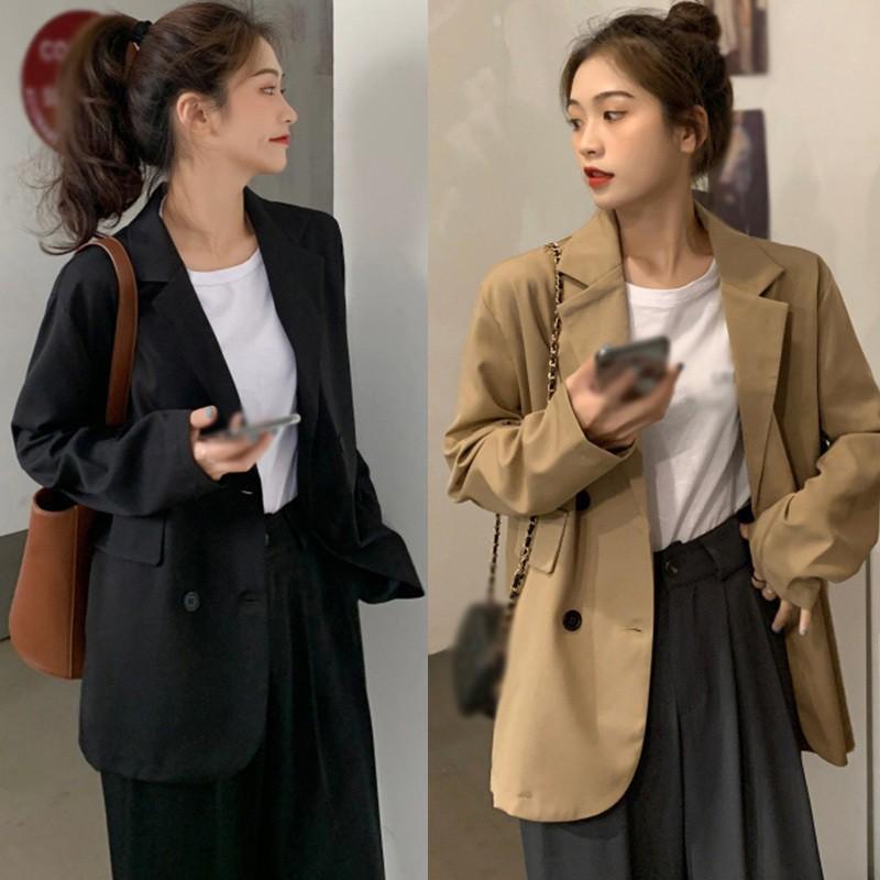 Áo Blazer nữ 1 lớp - kiểu áo Vest nữ khoác ngoài 2 túi dán phong cách Hàn quốc - chất vải đẹp