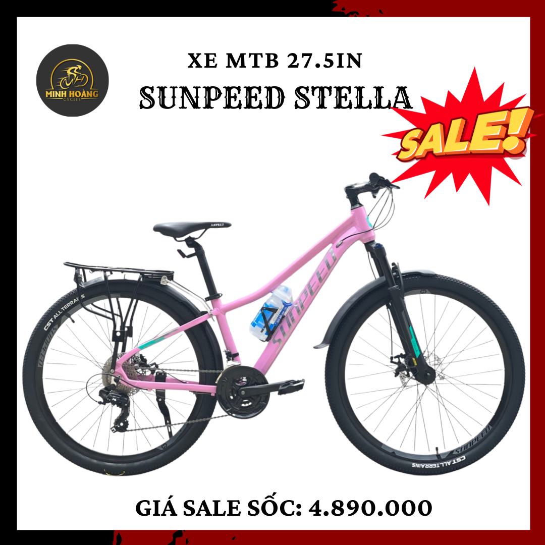 XE ĐẠP MTB 27.5 SUNPEED STELLA HỒNG