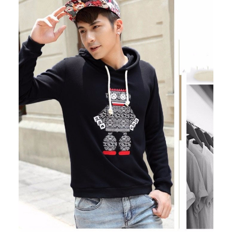 Áo khoác nam hoodie họa tiết