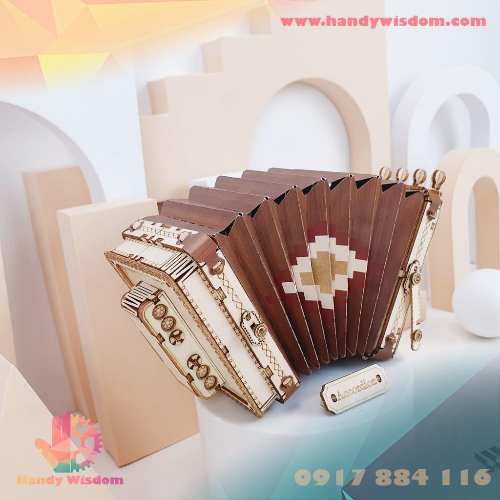 Mô hình lắp ghép gỗ Rolife - Đàn Accordion - Robotime Accordion TG410