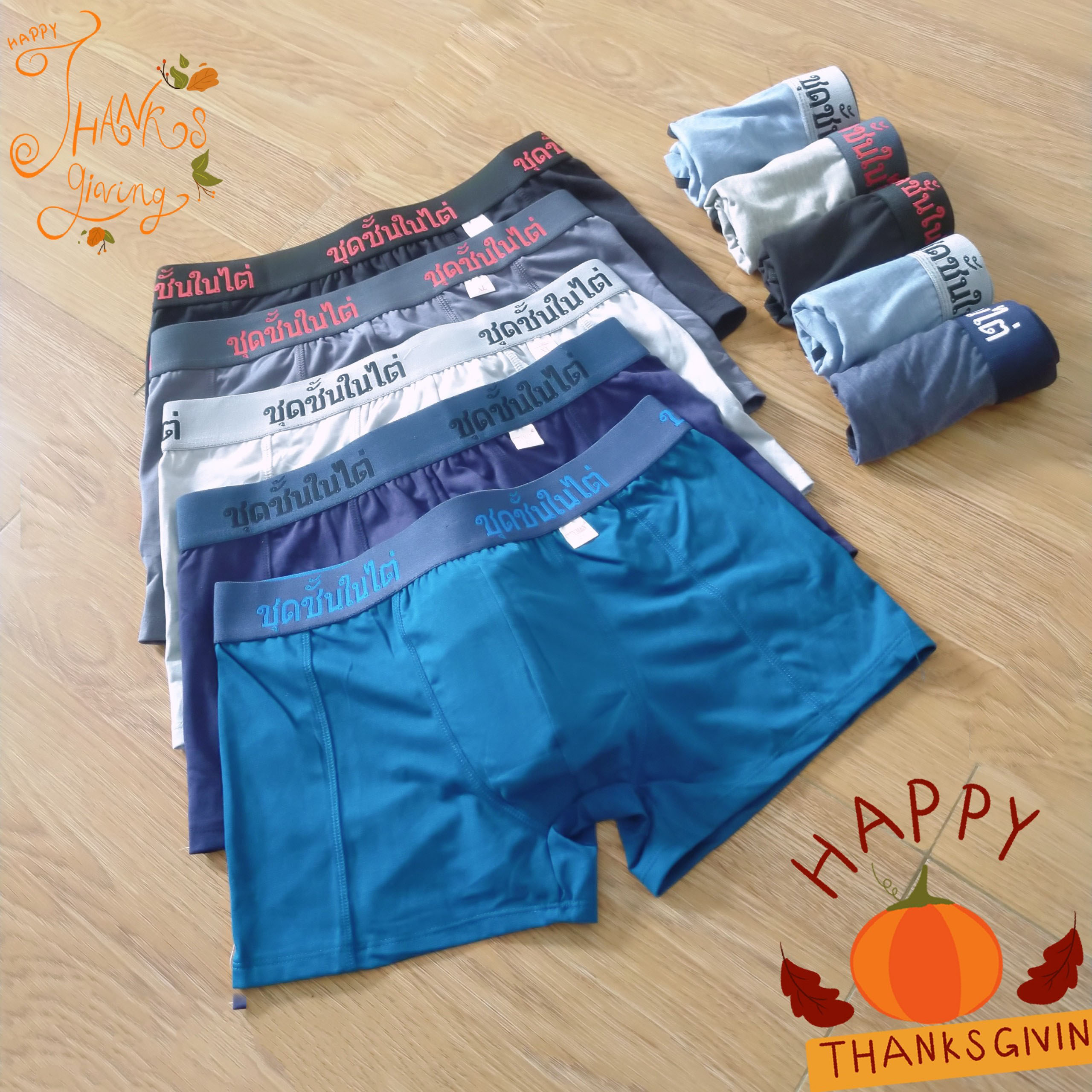 Combo 5 quần lót nam màu ngẫu nhiên Boxer cạp Thái Lan, quần sịp nam boxer