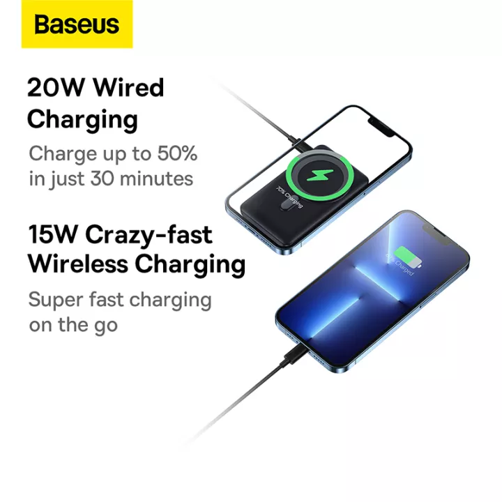 Pin sạc dự phòng 20W Baseus Magnetic Bracket Wireless Fast Charge Power Bank 10000mAh- hàng chính hãng