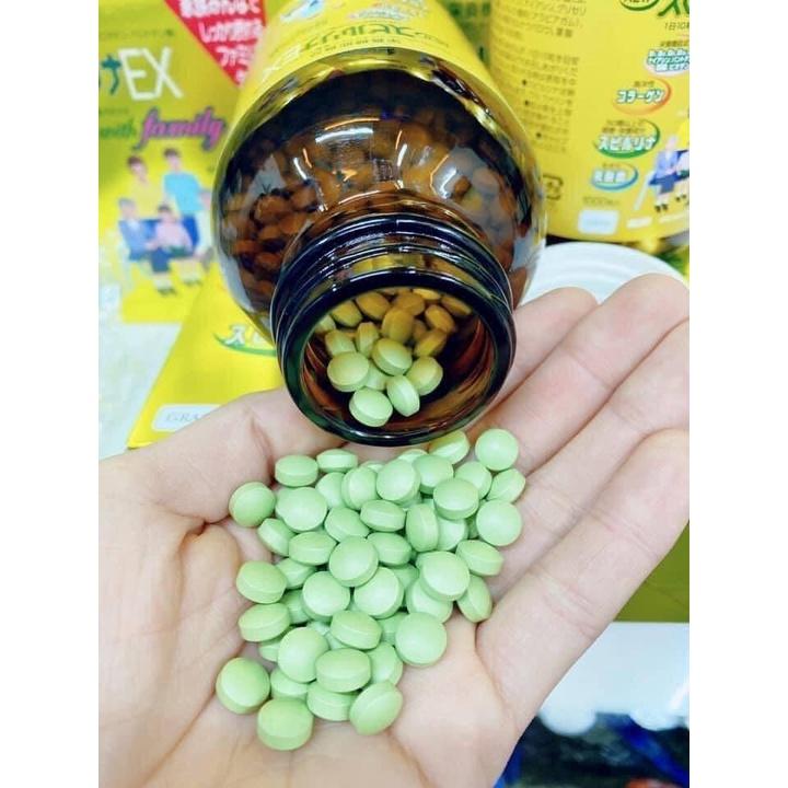 Spirulina EX Tảo vàng cao cấp Nhật Bản hộp 2000 viên (2 lọ) mẫu mới